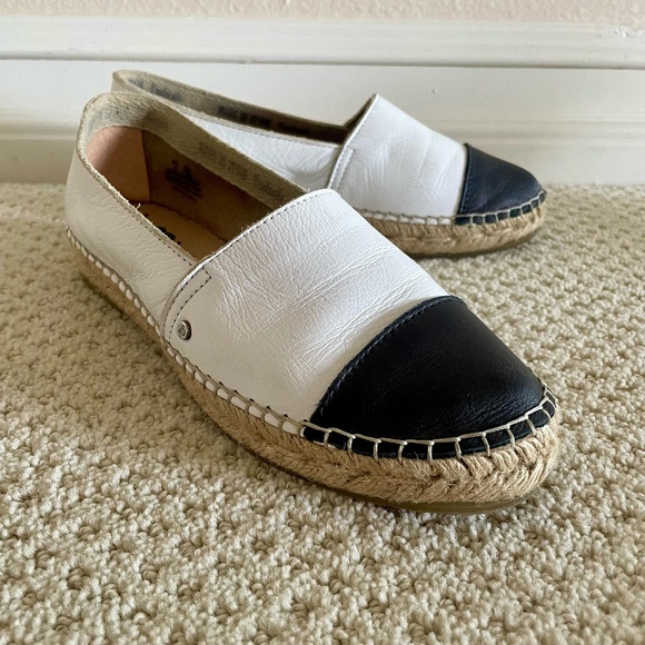 Sam Edelman Krissy Espadrilles — White & Black Leather, Women’s Size 6 - Picture 1 of 5